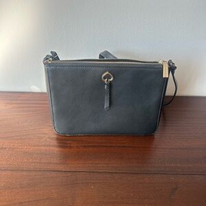 Kate Spade Black Crossbody Bag with Gold Accents